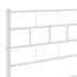 Estructura cama sin colchón con cabecero metal blanco