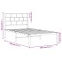 Estructura cama sin colchón con cabecero metal blanco