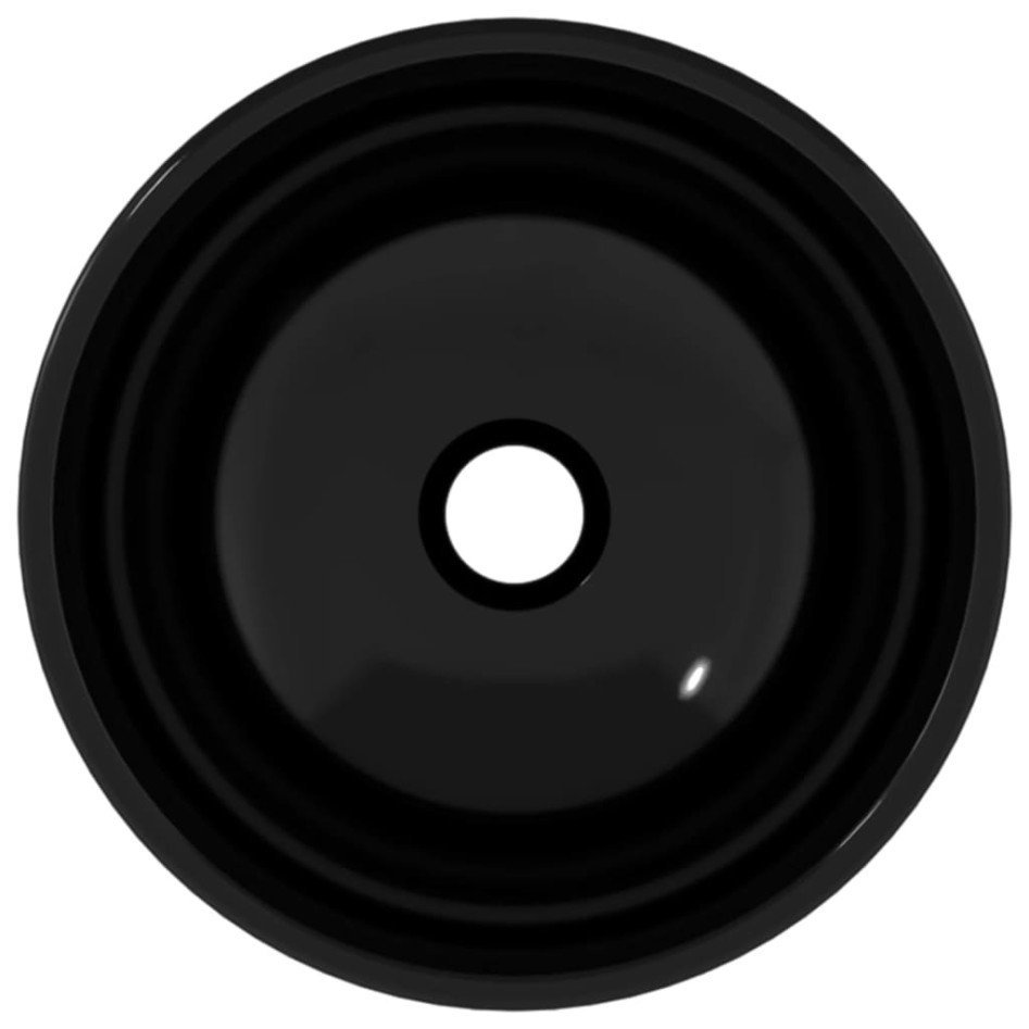 Lavabo de vidrio templado negro 30x12