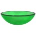 Lavabo de vidrio templado verde 42x14