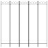 Biombo divisor de 5 paneles de tela blanco 200x200