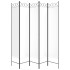 Biombo divisor de 5 paneles de tela blanco 200x200