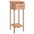 Mesa auxiliar con cajón madera maciza nogal 25x25x60
