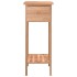 Mesa auxiliar con cajón madera maciza nogal 25x25x60