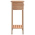 Mesa auxiliar con cajón madera maciza nogal 25x25x60