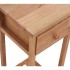 Mesa auxiliar con cajón madera maciza nogal 25x25x60