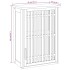 Armario de baño para pared madera maciza de nogal 42x23x60