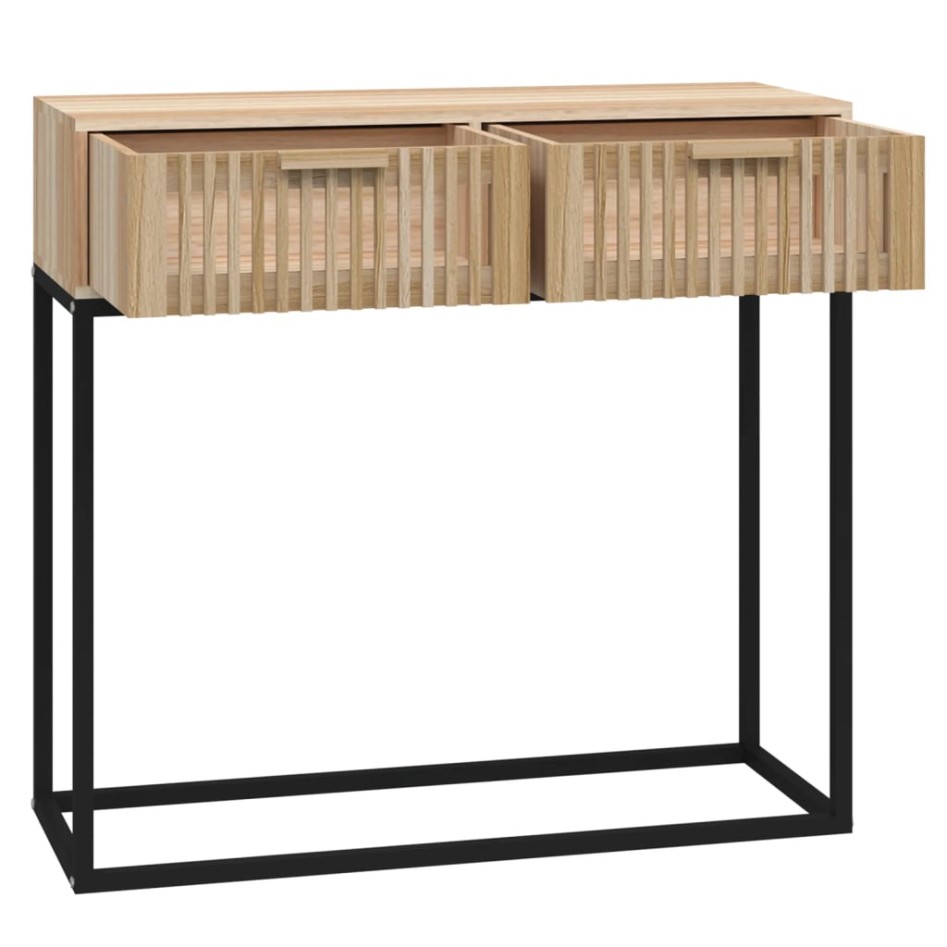 Mesa consola hierro y madera contrachapada 80x30x75
