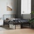 Estructura cama sin colchón con estribo metal negro 80x200