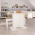 Mesa de comedor de madera contrachapada blanco 110x60x75