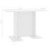 Mesa de comedor de madera contrachapada blanco 110x60x75