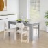 Mesa de comedor contrachapada gris hormigón 140x74,5x76