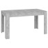 Mesa de comedor contrachapada gris hormigón 140x74,5x76