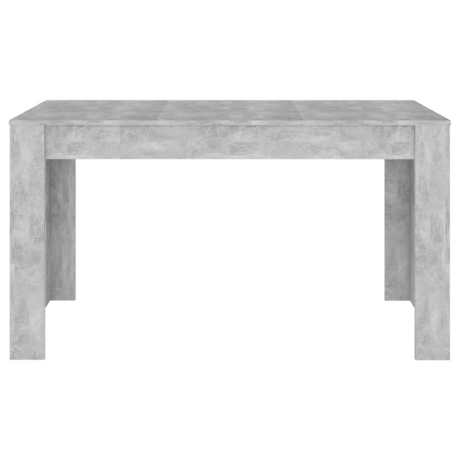 Mesa de comedor contrachapada gris hormigón 140x74,5x76