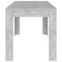 Mesa de comedor contrachapada gris hormigón 140x74,5x76