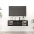 Estantería de pared madera contrachapada negro 102x30x29