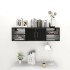 Estantería de pared madera contrachapada negro 102x30x29