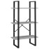Estantería de 5 niveles madera de ingeniería gris 60x30x175