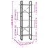 Estantería de 5 niveles madera de ingeniería gris 60x30x175