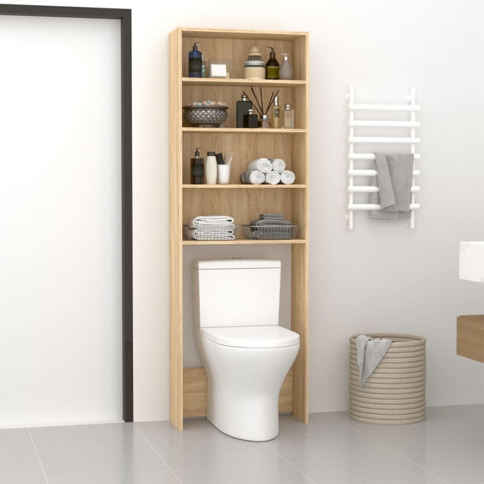 Armario lavadora roble Sonoma 64x24x190