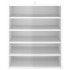 Mueble zapatero madera contrachapada blanco brillo 60x35x70