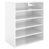 Mueble zapatero madera contrachapada blanco brillo 60x35x70