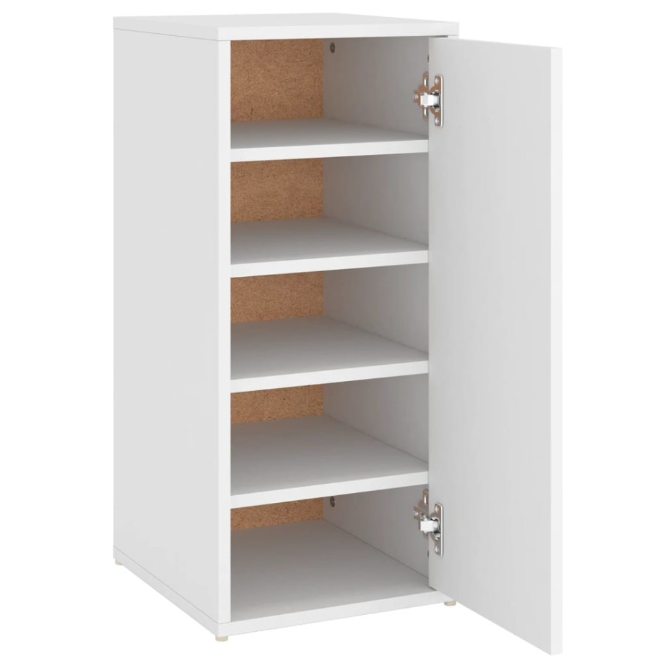 Mueble zapatero de aglomerado blanco 32x35x70