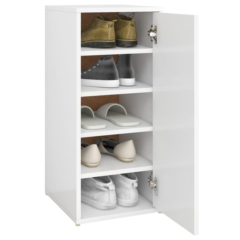 Mueble zapatero de aglomerado blanco 32x35x70
