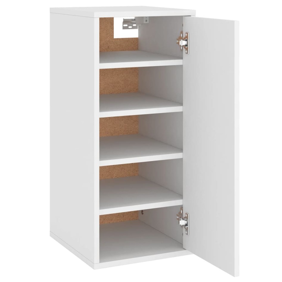 Mueble zapatero de aglomerado blanco 32x35x70