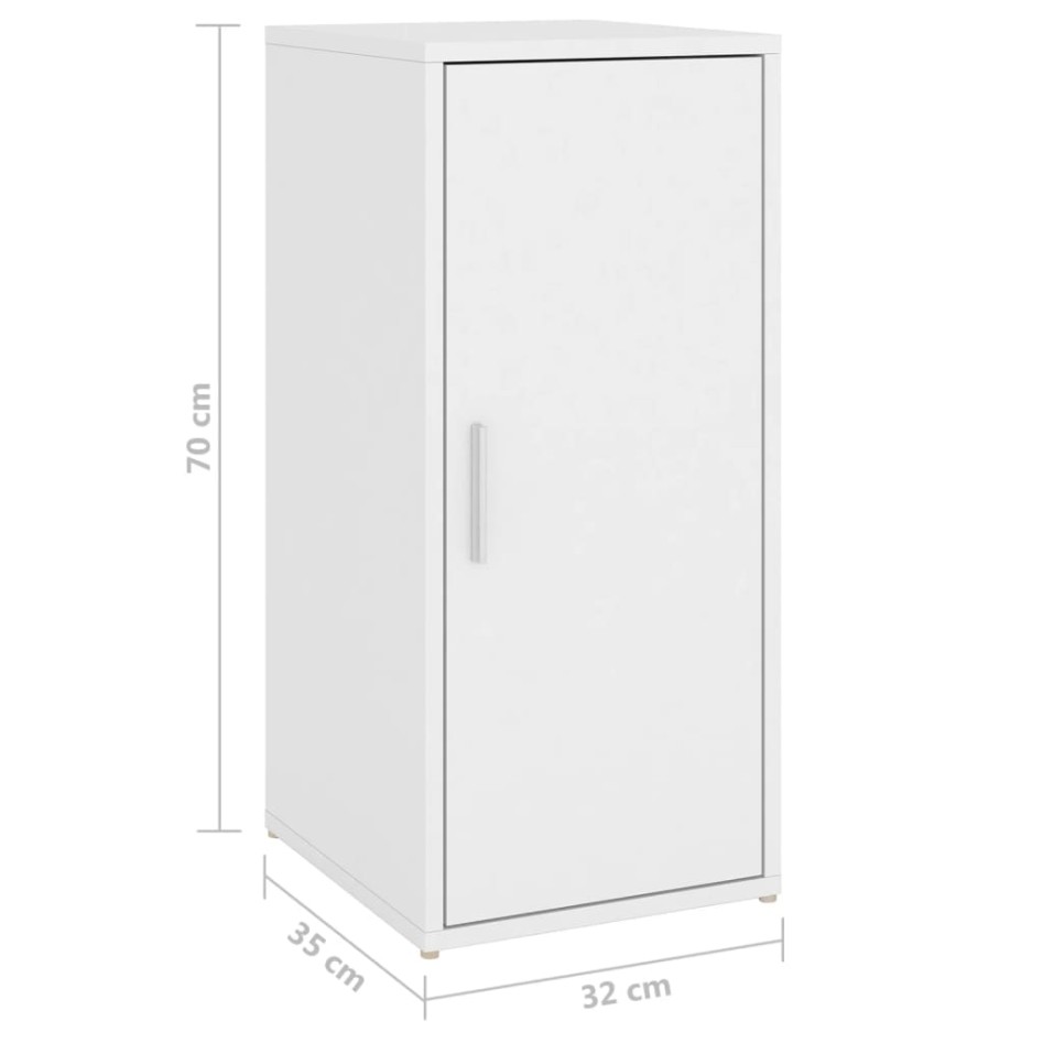 Mueble zapatero de aglomerado blanco 32x35x70