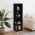 Mueble de esquina madera contrachapada negro 33x33x132