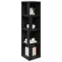 Mueble de esquina madera contrachapada negro 33x33x132