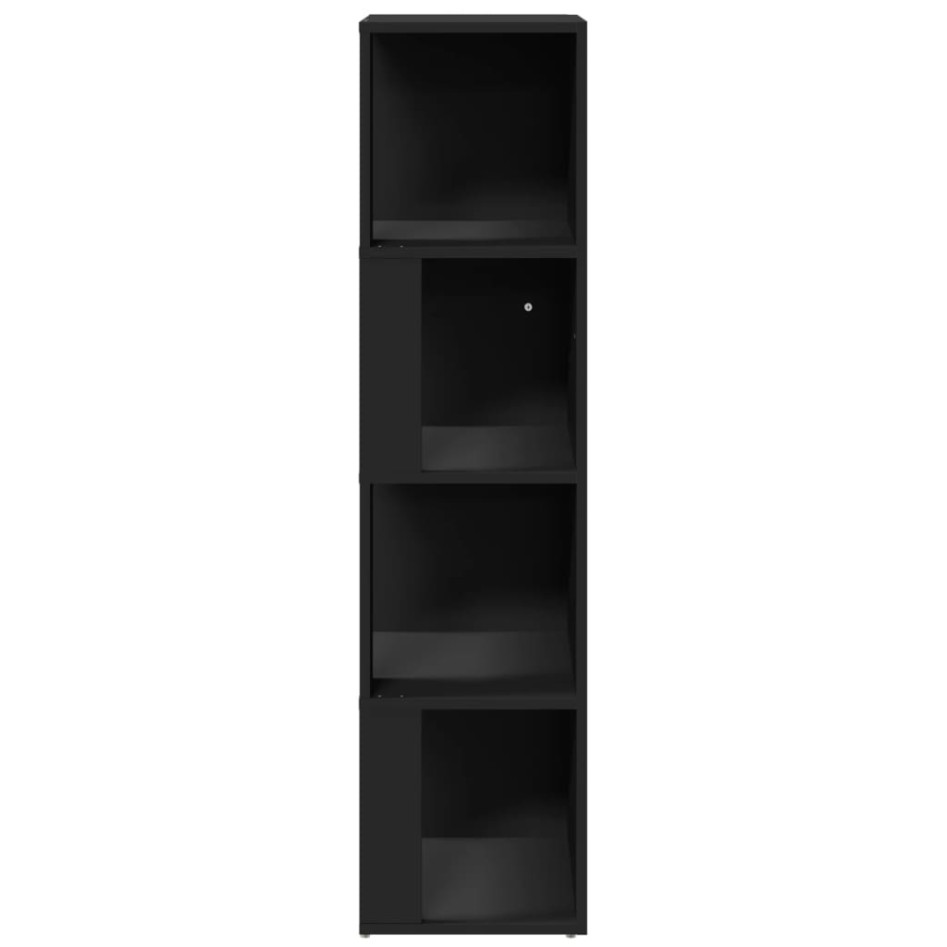 Mueble de esquina madera contrachapada negro 33x33x132