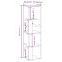 Mueble de esquina madera contrachapada negro 33x33x132