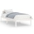 Estructura de cama individual pequeña sin colchón madera