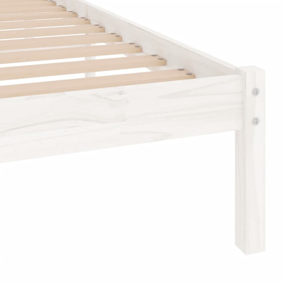 Estructura de cama individual pequeña sin colchón madera