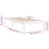 Estructura de cama individual pequeña sin colchón madera
