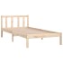 Estructura de cama individual pequeña sin colchón madera