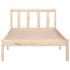 Estructura de cama individual pequeña sin colchón madera