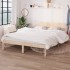 Estructura de cama sin colchón madera maciza 140x200
