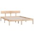 Estructura de cama sin colchón madera maciza 140x200