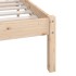Estructura de cama sin colchón madera maciza 140x200