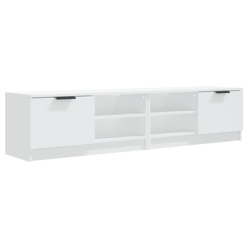 Mueble para TV 2 pzas madera contrachapada blanco 80x35x36,5