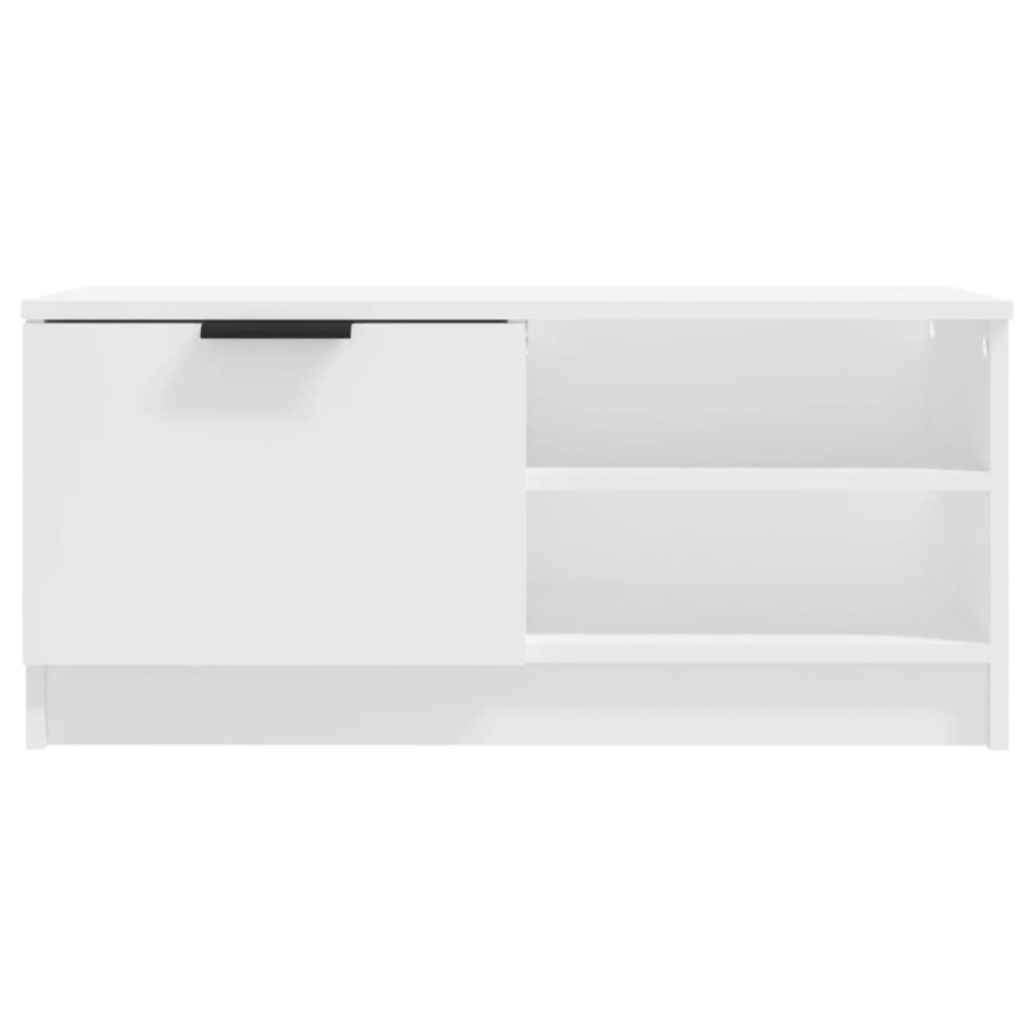 Mueble para TV 2 pzas madera contrachapada blanco 80x35x36,5