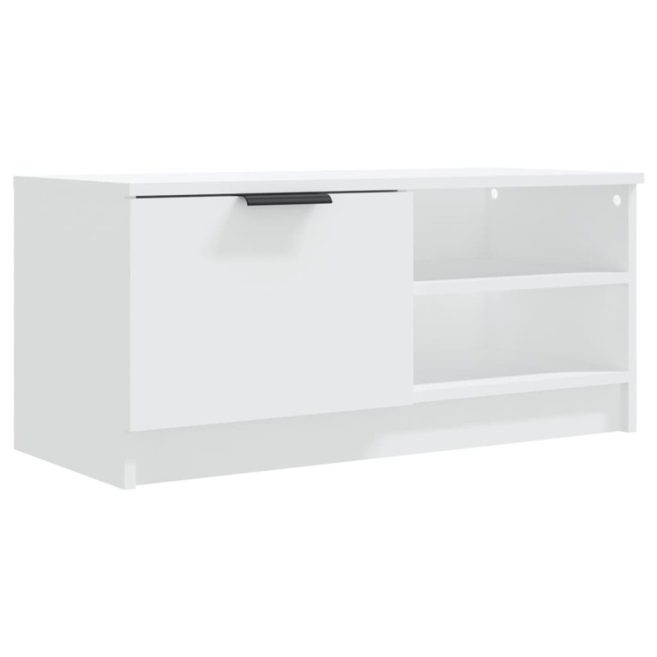 Mueble para TV 2 pzas madera contrachapada blanco 80x35x36,5