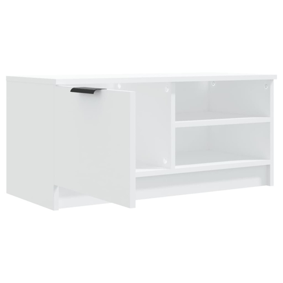 Mueble para TV 2 pzas madera contrachapada blanco 80x35x36,5