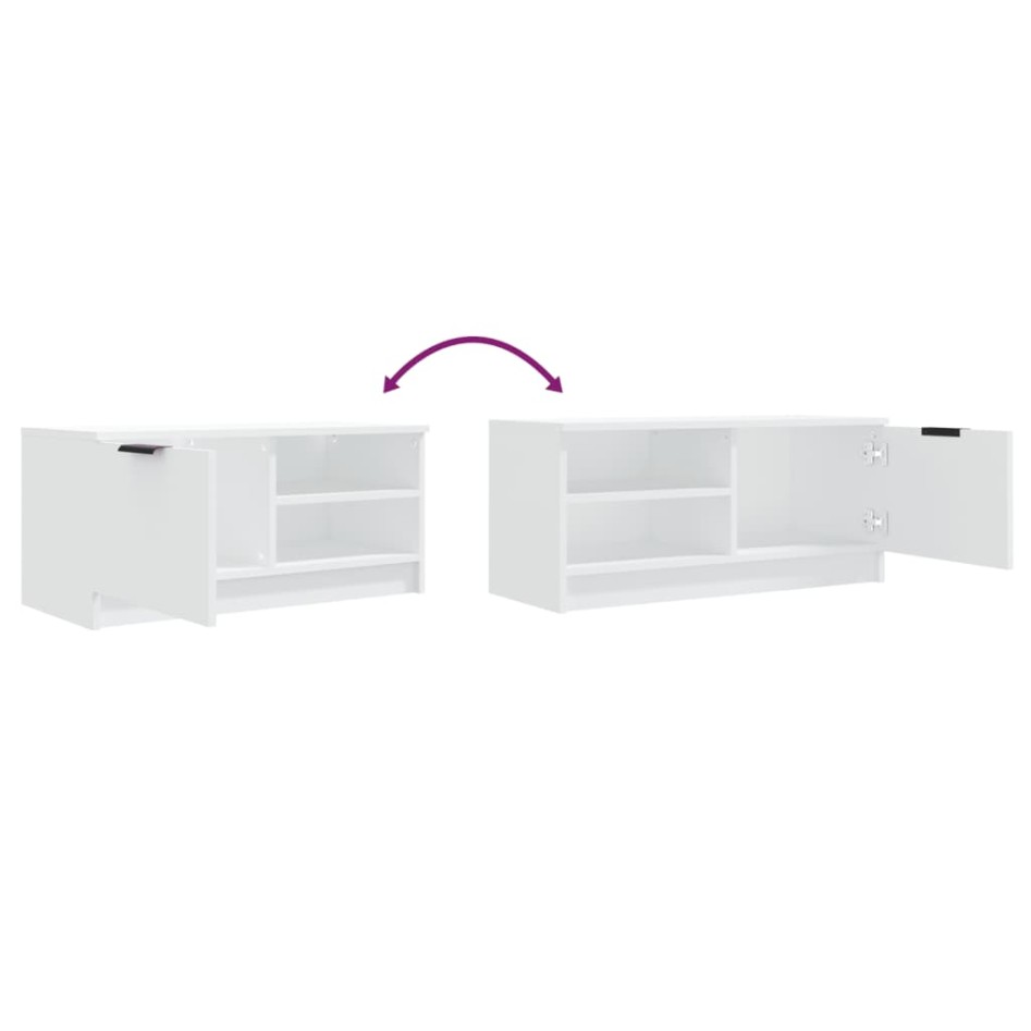 Mueble para TV 2 pzas madera contrachapada blanco 80x35x36,5