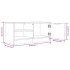 Mueble para TV 2 pzas madera contrachapada blanco 80x35x36,5