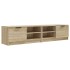Mueble para TV 2 pzas madera contrachapada roble 80x35x36,5