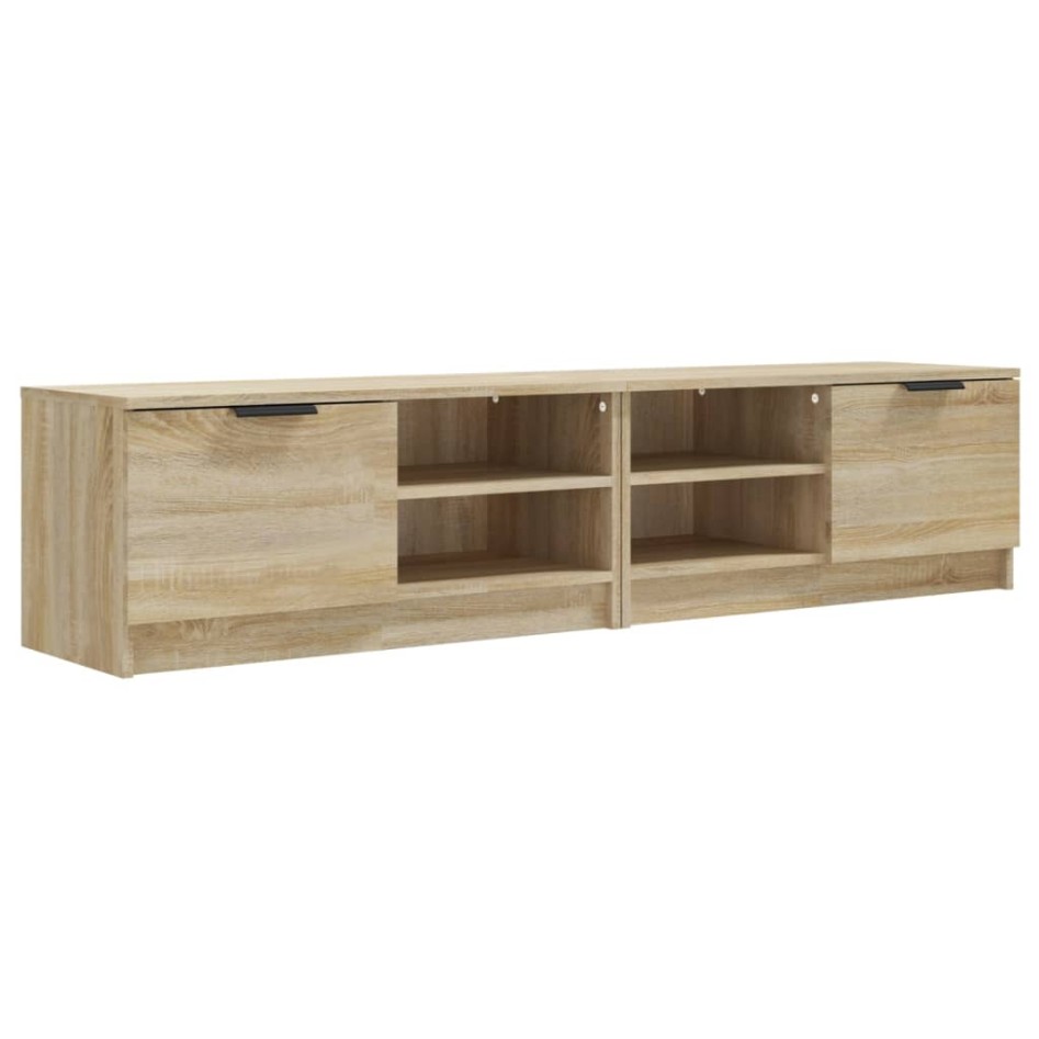 Mueble para TV 2 pzas madera contrachapada roble 80x35x36,5